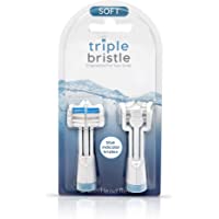 Triple Bristle Cabezales de cepillo de repuesto con cerdas reveladoras para un cepillo de dientes sónico (dientes más…